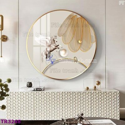 File tranh File tranh tròn hiện đại TR3248 (gốc) chủ đề thành phố