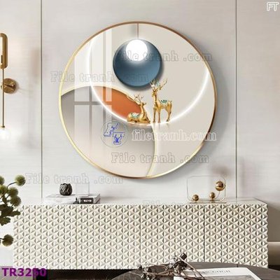 File in trần File tranh tròn hiện đại TR3250 (bản gốc) trời sao