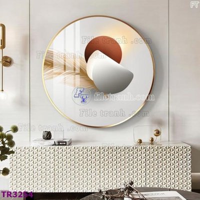 File ảnh File tranh tròn hiện đại TR3254 (gốc) in quảng cáo ngoài trời