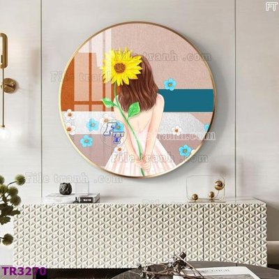 File gốc in ấn File tranh tròn hiện đại TR3270 chuẩn màu CMYK