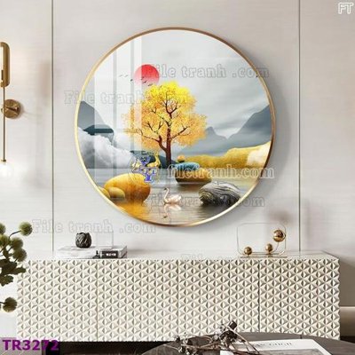 Tải file gốc File tranh tròn hiện đại TR3272 (để in lụa)