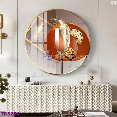 File in mica File tranh tròn hiện đại TR3284 (bản gốc) sắc sảo