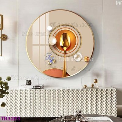 Download file tranh PSD File tranh tròn hiện đại TR3293 để chỉnh sửa