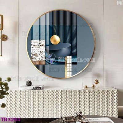 Tải file File tranh tròn hiện đại TR3294 (gốc) in nhanh