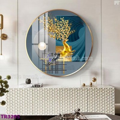 File in lụa File tranh tròn hiện đại TR3295 (hoa văn) File tranh tròn hiện đại TR3295