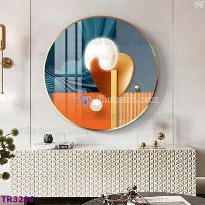 File in trần File tranh tròn hiện đại TR3296 (bản gốc) bầu trời