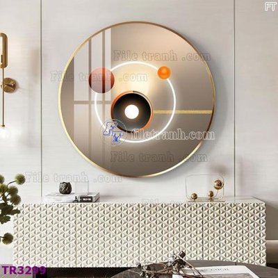 File in trần File tranh tròn hiện đại TR3299 (bản gốc) hoa văn