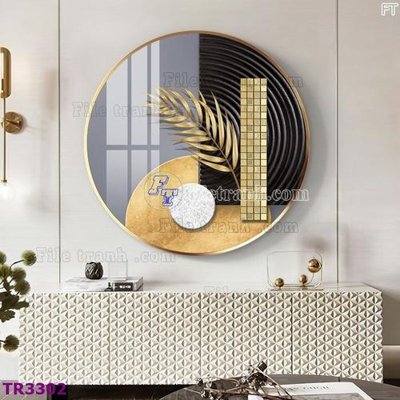 File tranh File tranh tròn hiện đại TR3302 (file gốc) chủ đề phong thủy