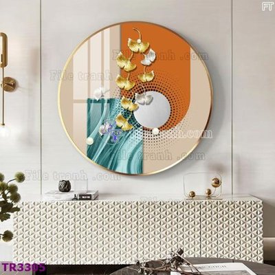 File gốc File tranh tròn hiện đại TR3305 (cho in UV) siêu nét