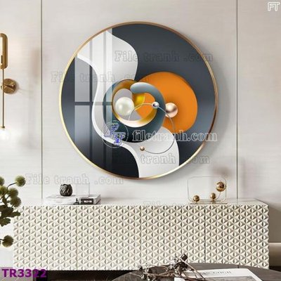 File in ấn chuyên nghiệp File tranh tròn hiện đại TR3322 (file gốc)