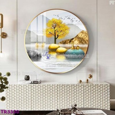 Tải file gốc File tranh tròn hiện đại TR3330 (bản PSD) còn layer