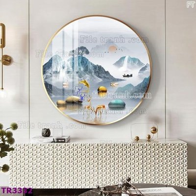 Tải file File tranh tròn hiện đại TR3332 (ảnh gốc) file AI/EPS