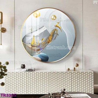 Tải file gốc File tranh tròn hiện đại TR3335 (bản PSD) đầy đủ layer