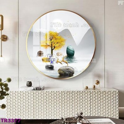 Download file File tranh tròn hiện đại TR3377 (gốc) in mica bàn thờ