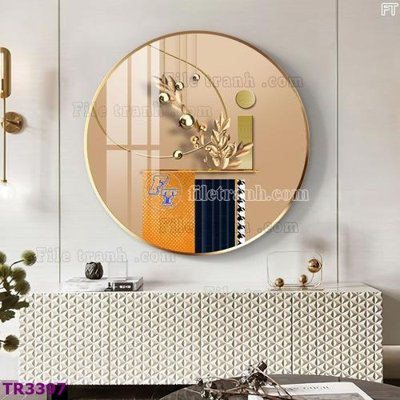 File PSD File tranh tròn hiện đại TR3397 (chất lượng in ấn)