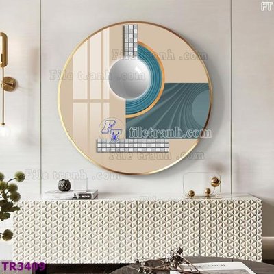 Hình ảnh gốc File tranh tròn hiện đại TR3409 (để in khổ lớn)
