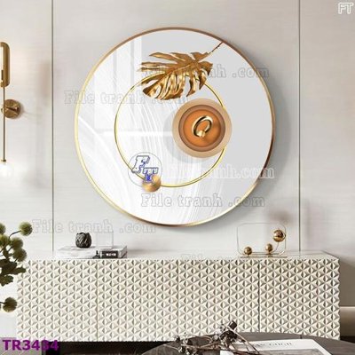 File gốc File tranh tròn hiện đại TR3434 (phong cách) tối giản