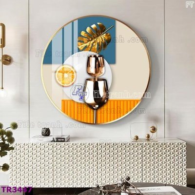 File in trần File tranh tròn hiện đại TR3447 (bản gốc) 5D