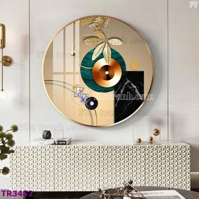 File gốc File tranh tròn hiện đại TR3452 (cho in UV) siêu nét