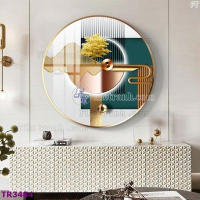 File in mica File tranh tròn hiện đại TR3484 (ảnh gốc) đẹp