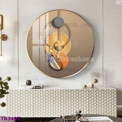 File in trần File tranh tròn hiện đại TR3495 (file gốc) hoa văn 3D