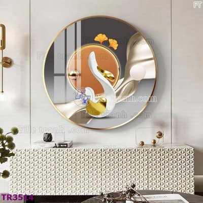 File PSD in ấn File tranh tròn hiện đại TR3514 (chất lượng cao)