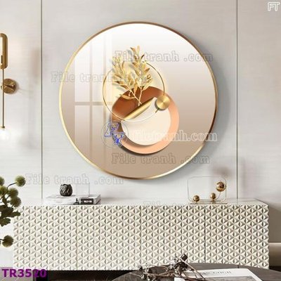 Tải file File tranh tròn hiện đại TR3520 (gốc) làm tranh trang trí