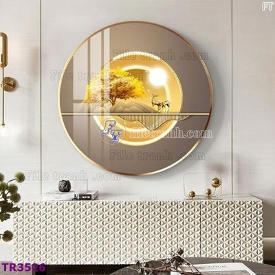 File tranh File tranh tròn hiện đại TR3526 (gốc) chủ đề trẻ em