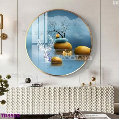 File PSD File tranh tròn hiện đại TR3528 (nguyên gốc) chất lượng cao