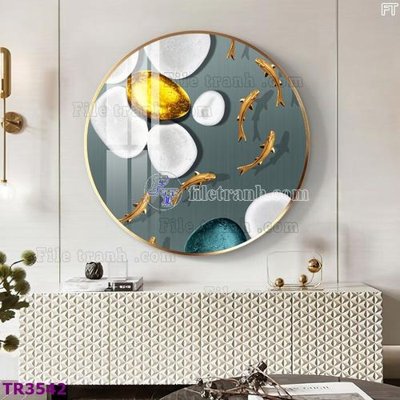 Tải file gốc File tranh tròn hiện đại TR3542 dùng cho in ấn