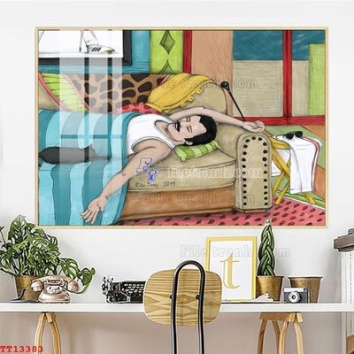 File in mica File tranh trừu tượng canvas TT13383 (bản gốc) siêu trong