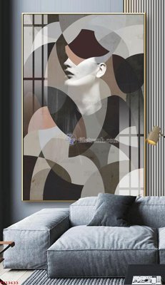 File in trần File tranh trừu tượng canvas TT13633 (bản gốc) mây trời