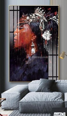 File gốc File tranh trừu tượng canvas TT13718 (in tráng gương) sang trọng