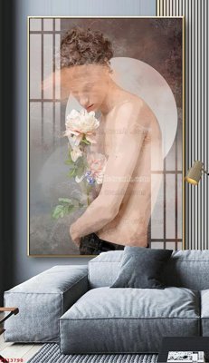 File in trần File tranh trừu tượng canvas TT13798 (file gốc) xuyên sáng