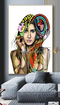 Hình ảnh file gốc File tranh trừu tượng canvas TT13886 cho in UV