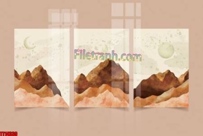 File gốc File tranh trừu tượng art TT14339 (in lụa) họa tiết 3D