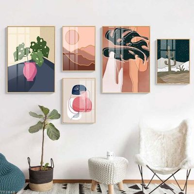 Tải file File tranh treo 5 tấm tối giản Minimalist Art TT2048 (gốc) làm file tranh quảng cáo