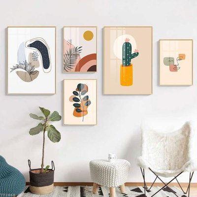 File in trần File tranh treo 5 tấm tối giản Minimalist Art TT2060 (bản gốc) phong cảnh