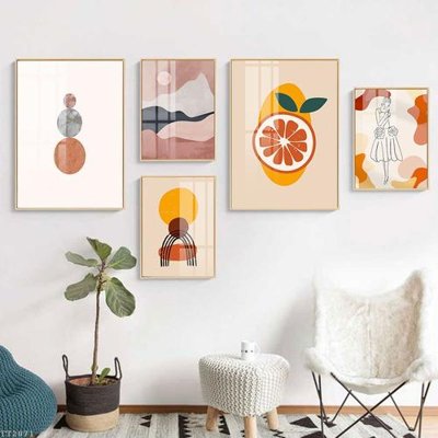 File in ấn File tranh treo 5 tấm tối giản Minimalist Art TT2071 (bản gốc) chất lượng cao