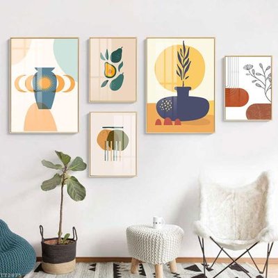 File tranh File tranh treo 5 tấm tối giản Minimalist Art TT2075 (gốc) chủ đề trẻ em