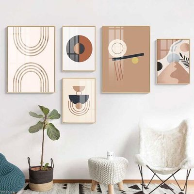 File tranh File tranh treo 5 tấm tối giản Minimalist Art TT2126 (gốc) phong cách tối giản