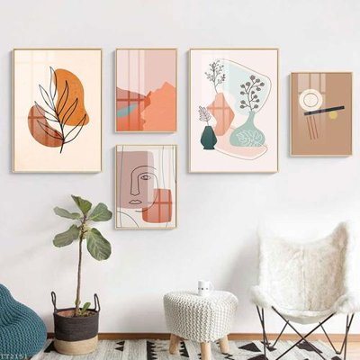 Download file ảnh gốc File tranh treo 5 tấm tối giản Minimalist Art TT2151 để in ấn