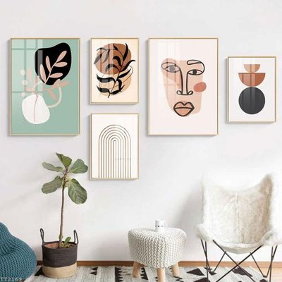 File ảnh File tranh treo 5 tấm tối giản Minimalist Art TT2169 (gốc) in quảng cáo ngoài trời