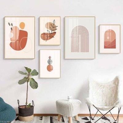 File in lụa File tranh treo 5 tấm tối giản Minimalist Art TT2170 (phong cảnh) File tranh treo 5 tấm tối giản Minimalist Art TT2170