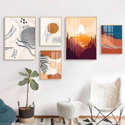 Download file gốc File tranh treo 5 tấm tối giản Minimalist Art TT2176 (in mica) 3D