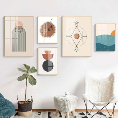Download file ảnh gốc File tranh treo 5 tấm tối giản Minimalist Art TT2206 để in ấn