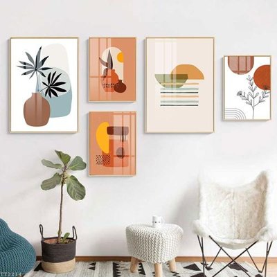 File gốc File tranh treo 5 tấm tối giản Minimalist Art TT2214 (in ấn) không giới hạn