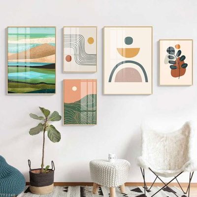 File ảnh File tranh treo 5 tấm tối giản Minimalist Art TT2240 (gốc) in PP, decal