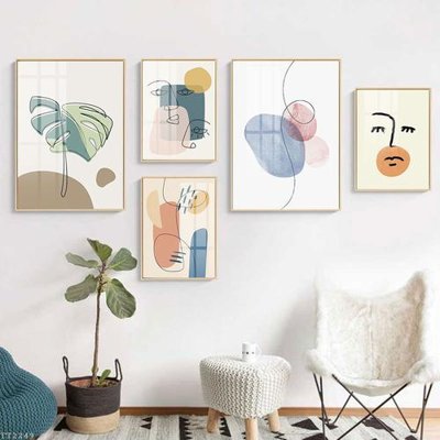 File in mica File tranh treo 5 tấm tối giản Minimalist Art TT2249 (bản gốc) sắc sảo