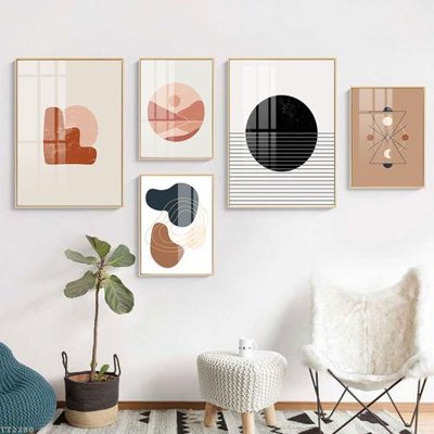 Chi tiết file gốc File tranh treo 5 tấm tối giản Minimalist Art TT2280 (cho in tráng gương)